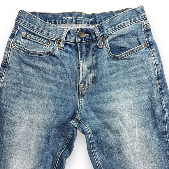Old Navy Mens Denim Blue Jeans Pants Straight Leg Built In Flex 29W 30L - Picture 3 of 10
